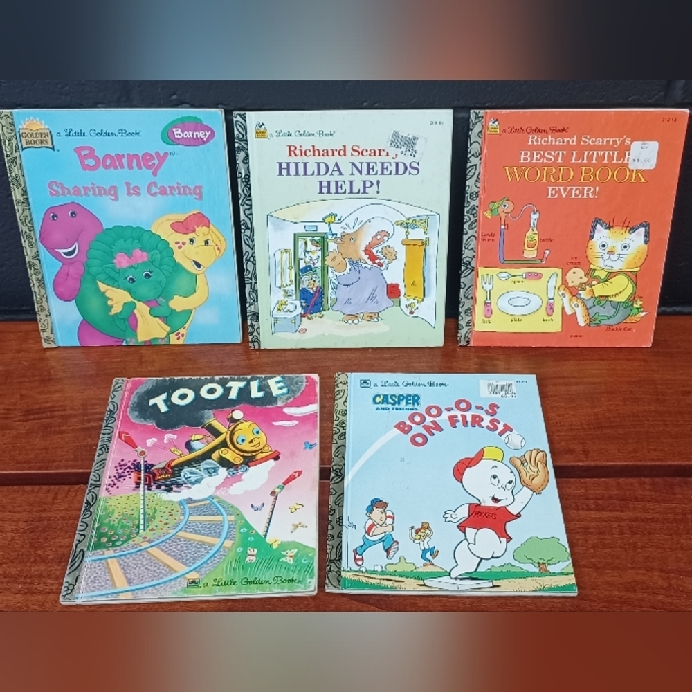 Vintage 90's  Little Golden Book - Bundle Of 5